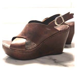 Børn leather wedge sandal